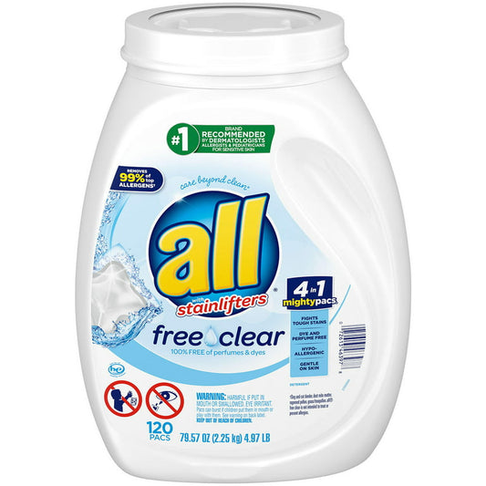 ALL Mighty Free & Clear Pacs (2/120ct)