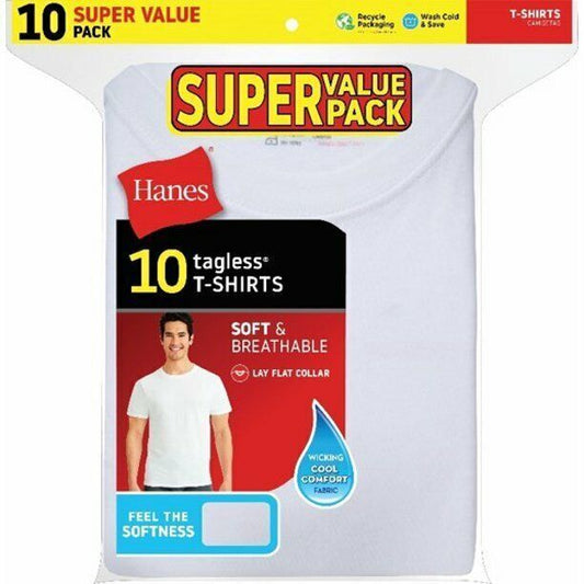 Hanes Men's Tagless T-Shirts (10pk)