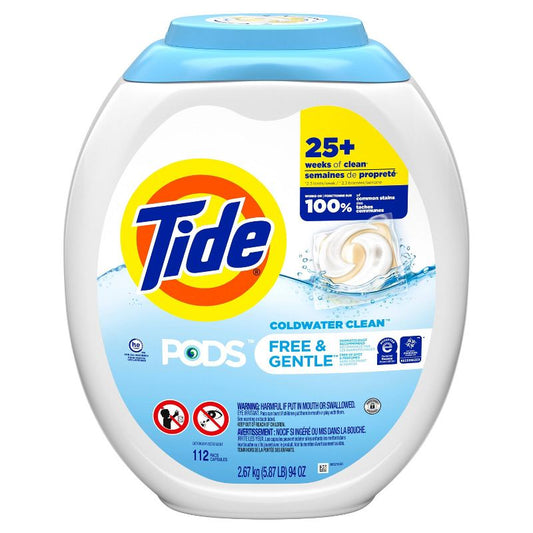 Tide Cold Water Clean Free & Gentle Pods (112ct)